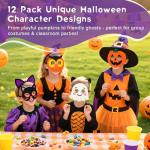 12 Pack Halloween Felt Masks for Kids