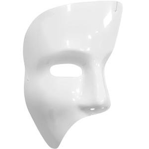 Elegant White Phantom Mask for Halloween Parties