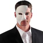Elegant White Phantom Mask for Halloween Parties
