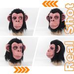 Black Chimp Latex Mask for Halloween Fun
