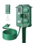 Outdoor Power Stake Timer with Remote Control