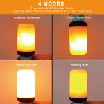 LED Flame Effect Light Bulb, 4 Modes (2 Pack)