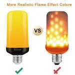 LED Flame Effect Light Bulb, 4 Modes (2 Pack)