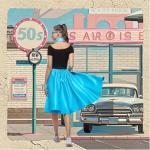 1950s Poodle Dress Costume with Accessories for Women