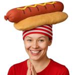 Funny Hot Dog Hat - Silly Halloween Costume Accessory