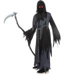 Spooktacular Creations Halloween Glowing Eyes Grim Reaper Costume for Kids, Dark Knight Reaper Phantom Costume for Halloween Dress Up (XX-Large(14-16yr))