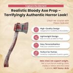 Bloody Plastic Axe Prop for Halloween Costumes