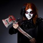 Bloody Plastic Axe Prop for Halloween Costumes