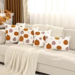 Embroidered Halloween Pumpkin Pillow Covers Set of 2