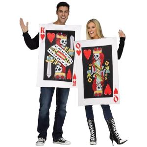 Adult King & Queen of Hearts Costume Set
