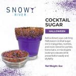 Snowy River Halloween Cocktail Sugar - Kosher All Natural Halloween Cocktail Rimmer and Coffee Rimmer (Halloween, 8oz Bag)