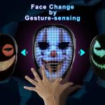 App-Controlled LED Face Transforming Halloween Mask
