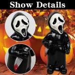 Cafele Horror Movie Garden Gnomes Michael Myers Statue Freddy Jason Scream Action Figure Outdoor Halloween Decorations Collectibles (4pcs)