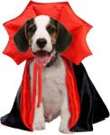 ceepdoogle Halloween Dog Costume Vampire Cape Dogs Cloak Cosplay Costume Pet Costumes Apparel Soft Fabric Interesting Design for Dog Large