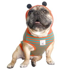 iChoue I am a French Bulldog Bumble Bee Halloween Costumes Clothes Hoodies Shirts Vest for Small Dogs Cold Weather Winter Coats Frenchie English Pug Pitbull Boston Terrier - Orange Green, Medium