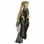 Haunted Hill Farm Life-Size Scary Talking Tree Man Halloween Animatronic with Touch Activated Lights and Sound, Battery Operated Indoor or Covered Outdoor Halloween Decorations, Creepy Fright Props