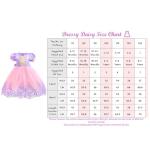 Dressy Daisy Long Braid Princess Fancy Dress Up Halloween Birthday Party Costume with Braid Accessories for Little Girls Size 5-6, Purple