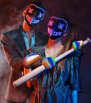 LED Skeleton Mask & Gloves Set for Halloween