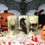 Spooky LED Halloween Flickering Candles Set of 3