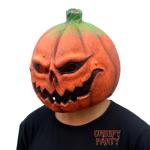 Creepy Deluxe Pumpkin Head Mask for Halloween