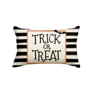 AVOIN Halloween Bat Stripes Throw Pillow Cover