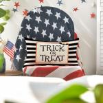 AVOIN Halloween Bat Stripes Throw Pillow Cover