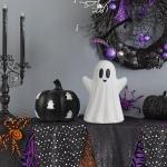Roccadecor Halloween Ghost Figurines Decor, White Ghost Statue for Porch Decorations 10"