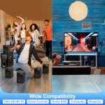 Bobtot Surround Sound Speakers Home Theater Systems - 700 Watts Peak Power 5.1/2.1Wired Stereo Speaker System 5.25" Subwoofer Strong Bass with Bluetooth HDMI ARC Optical Input