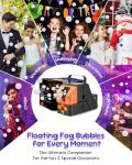 Fog Machine, 400W Fog Bubble Machine with Remote Control, Consumer-Grade Smoke Bubble Machine, Bubble Fog Combo for Indoor Outdoor Halloween Christmas Party Wedding Birthday Photograph
