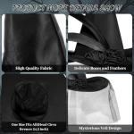 Magic Master Black Witch Hat with Roses & Feathers