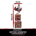 Haunted Hill Farm Life-Size Talking Clown Jack in The Box, Halloween Animatronic with Motion and Touch Activated Lights and Sounds, Battery Operated Indoor or Covered Outdoor Halloween Decorations