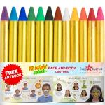 Face Paint Crayons with Artbook - Halloween Makeup