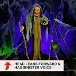 Haunted Hill Farm 63" Standing Witch Animatronic
