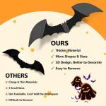 100pcs 3D Halloween Bat Stickers for Decor