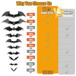 100pcs 3D Halloween Bat Stickers for Decor