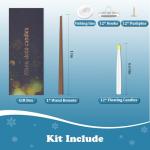 Halloween Decorations, Floating Candles with Wand, Magic Hanging Candles Flickering Warm Light Flameless LED Taper Candle, Battery Operated Window Candles for Christmas Halloween Decor (12 Pack)