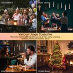 Halloween Decorations, Floating Candles with Wand, Magic Hanging Candles Flickering Warm Light Flameless LED Taper Candle, Battery Operated Window Candles for Christmas Halloween Decor (12 Pack)