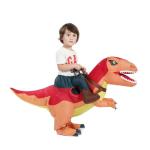 HSCTEK Inflatable Dinosaur Costume Baby Boys Girls, Blow Up Riding Trex Cosplay Kids Toddler, Ride On Dino Halloween Costume Children