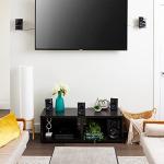 Acoustic Audio by Goldwood Bluetooth 5.1 Surround Sound System with LED Light Display, FM Tuner, USB and SD Card Inputs - 6-Piece Home Theater Speaker Set, includes Remote Control - AA5400 Black