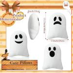 Cute Ghost Shaped Halloween Throw Pillows - 3 Pcs