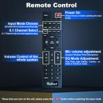 Bobtot Home Theater Systems Surround Sound Speakers - 800 Watts 6.5inch Subwoofer 5.1/2.1 Channel Wired Home Audio Stereo System with HDMI ARC Optical Bluetooth Input for TV