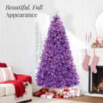 9ft Pre-Lit Purple Halloween Tree with Lights