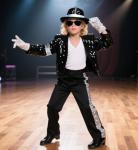 Dance Star Kids Costume for Boys 80s 90s Pop Stage Cosplay Party Halloween Role Play Black 11-12 Years