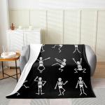 Sugar Skull Halloween Throw Blanket - 50x60 Fleece