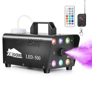 Joiedomi Halloween Fog Machine with 13 Colors, 500W Halloween Smoke Machine with 6 LED Lights & Wireless Remote Control for Halloween Parties, Decoration, Holiday Events, Wedding and Christmas