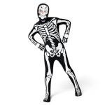 Spooktacular Creations Kids Skeleton Costume Glow in the Dark, Boys Halloween Costume, Skeleton Hooded Bodysuit for Boys, Girls (Toddler(3-4 yrs))