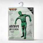 Spooktacular Creations Kids Skeleton Costume Glow in the Dark, Boys Halloween Costume, Skeleton Hooded Bodysuit for Boys, Girls (Toddler(3-4 yrs))