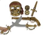 ArtCreativity Pirate Play Set for Kids, 5PC Playset with Plastic Sword, Pistol, Dagger, Compass, and Mask, Pirate Halloween Costume Accessories and Photo Booth Props, Fun Pretend Play Set