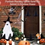 8-Pack Black Witch Hats for Halloween Decor