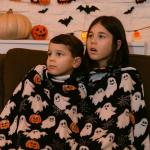 Spooky Jack O'Lanterns Throw Blanket for Halloween